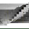 Mexen Kioto+ paroi de douche avec étagère Walk-in 140 x 200 cm, motif noir, or brossé - 800-140-121-55-77