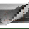 Kioto+ Mexen Paroi de douche avec étagère Walk-in 140 x 200 cm, graphite, laiton brossé - 800-140-121-65-40