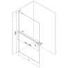 Mexen Kioto+ L paroi de douche avec étagère Walk-in 90 x 200 cm, transparent, gris ardoise brossé - 800-090-123-66-00