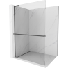 Mexen Kioto+ L paroi de douche avec étagère Walk-in 100 x 200 cm, transparent, gris ardoise brossé - 800-100-123-66-00
