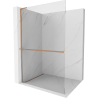 Mexen Kioto+ L paroi de douche avec étagère Walk-in 85 x 200 cm, transparent, cuivre brossé - 800-085-123-65-00