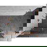 Mexen Kioto+ paroi de douche avec étagère Walk-in 70 x 200 cm, miroir, laiton brossé - 800-070-121-65-50