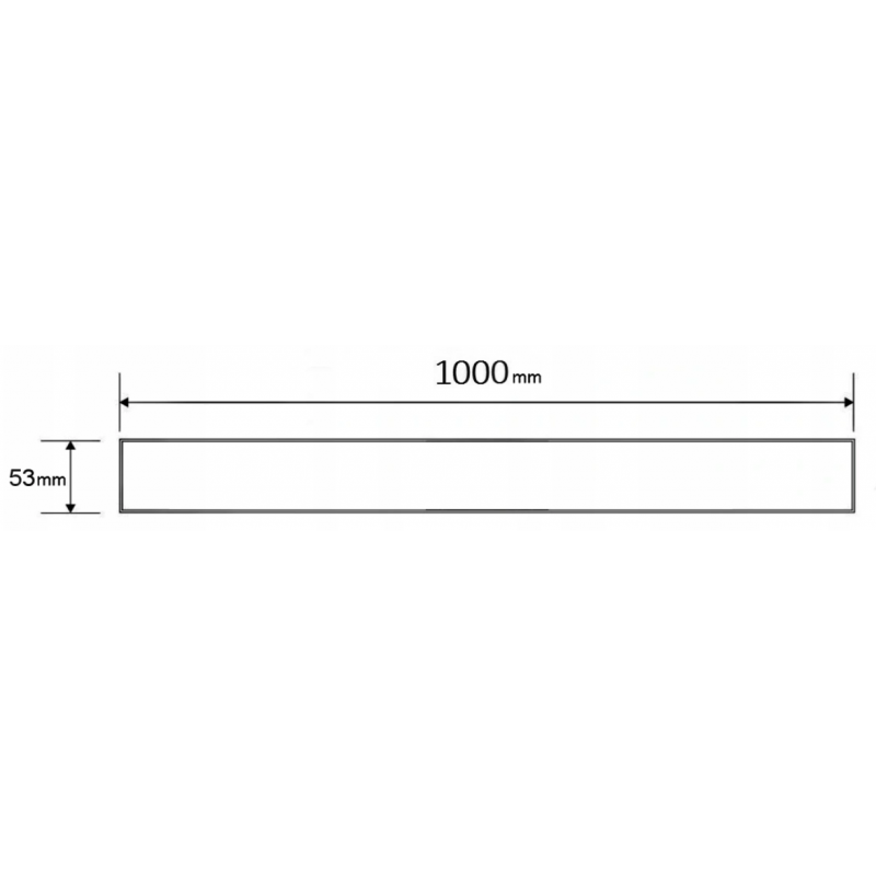 Mexen Flat M13 cache 2-en-1 pour drain linéaire 100 cm, noir - 1719100