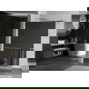 Mexen Kioto+ paroi de douche avec étagère Walk-in 140 x 200 cm, miroir, nickel brossé - 800-140-121-97-50