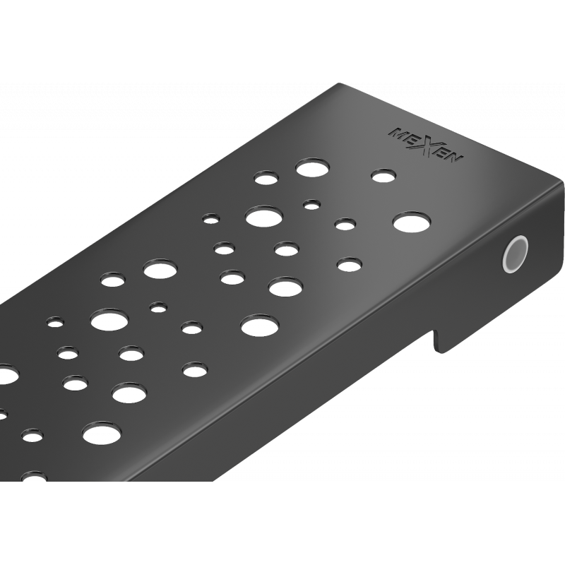 Mexen Flat M12 cache pour bonde linéaire 80 cm, noire - 1721080