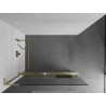 Mexen Kioto+ L paroi de douche avec étagère Walk-in 50 x 200 cm, transparent, or brossé - 800-050-123-55-00