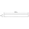 Mexen Flat M18 cache pour caniveau linéaire 80 cm, noir - 1723080