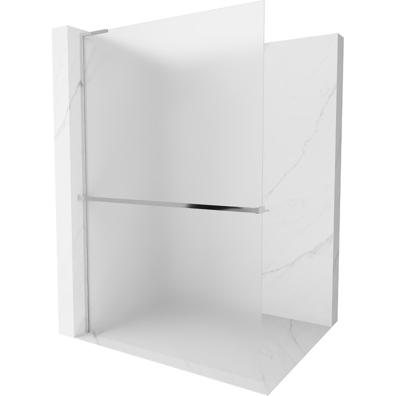 Mexen Kioto+ L panneau de douche avec étagère Walk-in 100 x 200 cm, givré, chrome - 800-100-123-01-30