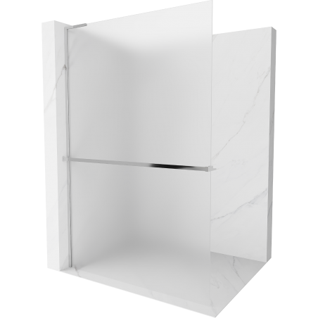 Mexen Kioto+ L panneau de douche avec étagère Walk-in 100 x 200 cm, givré, chrome - 800-100-123-01-30