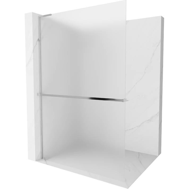 Mexen Kioto+ L paroi de douche avec étagère Walk-in 70 x 200 cm, verre dépoli, chrome - 800-070-123-01-30