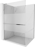 Mexen Kioto+ L paroi de douche avec étagère Walk-in 70 x 200 cm, transparent/figé, chrome - 800-070-123-01-35
