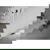 Mexen Kioto+ L cloison de douche avec étagère Walk-in 100 x 200 cm, transparent/givre, gris foncé brossé - 800-100-123-66-35