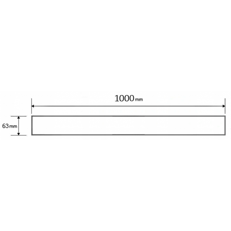 Mexen Flat M08 couvercle pour caniveau de douche 100 cm, noir - 1725100