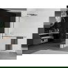 Mexen Kioto+ L paroi de douche avec étagère Walk-in 70 x 200 cm, verre givré, gris foncé brossé - 800-070-123-66-30