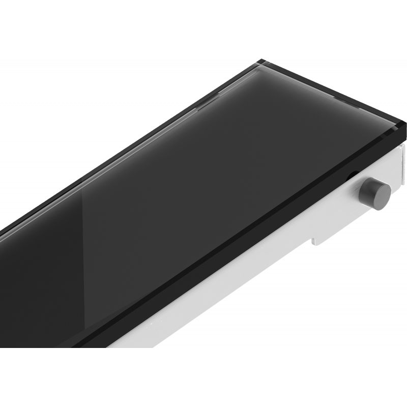 Mexen Flat MGB cache pour drain linéaire 60 cm, verre noir - 1026060
