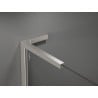 Mexen Kioto+ L paroi de douche avec étagère Walk-in 100 x 200 cm, transparent / givré, nickel brossé - 800-100-123-97-35