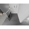 Mexen Kioto+ L paroi de douche avec étagère Walk-in 100 x 200 cm, transparent / givré, nickel brossé - 800-100-123-97-35