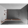 Mexen Kioto+ L Paroi de douche avec étagère Walk-in 110 x 200 cm, transparent/givré, or rose - 800-110-123-60-35