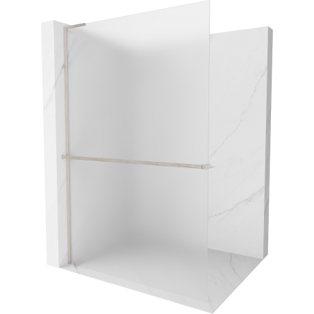 Mexen Kioto+ L paroi de douche avec étagère Walk-in 100 x 200 cm, verre dépoli, nickel brossé - 800-100-123-97-30
