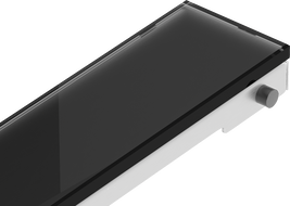 Mexen Flat Cache de drain linéaire MGB 90 cm, verre noir - 1026090