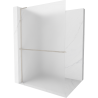 Mexen Kioto+ L paroi de douche avec étagère Walk-in 70 x 200 cm, dépolie, nickel brossé - 800-070-123-97-30