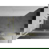 Mexen Kioto+ L paroi de douche avec étagère Walk-in 70 x 200 cm, transparent/filtré, finition dorée - 800-070-123-55-35