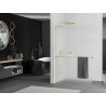 Mexen Kioto+ L cloison de douche avec étagère Walk-in 90 x 200 cm, dépoli, doré - 800-090-123-50-30