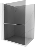 Mexen Kioto+ L paroi de douche avec étagère Walk-in 70 x 200 cm, graphit, chrome - 800-070-123-01-40