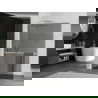 Mexen Kioto+ L panneau de douche avec étagère Walk-in 100 x 200 cm, graphite, chrome - 800-100-123-01-40