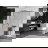 Mexen Kioto+ L paroi de douche avec étagère Walk-in 70 x 200 cm, motif noir, chrome - 800-070-123-01-70