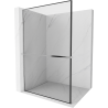Mexen Kioto+ L paroi de douche Walk-in 80 x 200 cm, motif noir, chrome - 800-080-123-01-70