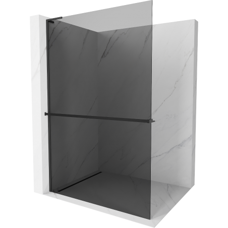Mexen Kioto+ L paroi de douche avec étagère Walk-in 80 x 200 cm, graphit, noir - 800-080-123-70-40