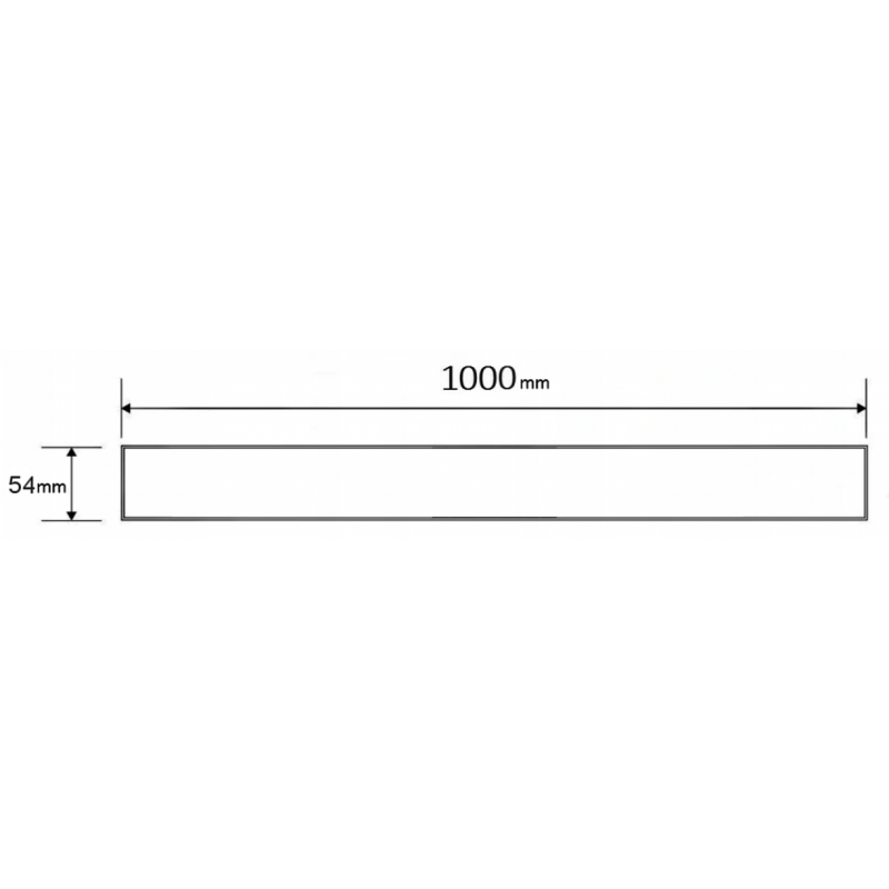 Mexen Flat MGW cache pour drain linéaire 100 cm, verre blanc - 1027100