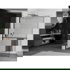 Mexen Kioto+ L paroi de douche avec étagère Walk-in 70 x 200 cm, motif noir, noir - 800-070-123-70-70