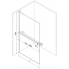 Mexen Kioto+ L paroi de douche avec étagère Walk-in 120 x 200 cm, cadre noir, gun metal - 800-120-123-95-70