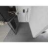 Mexen Kioto+ L paroi de douche avec étagère Walk-in 120 x 200 cm, cadre noir, gun metal - 800-120-123-95-70
