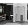 Mexen Kioto+ L paroi de douche avec étagère Walk-in 120 x 200 cm, cadre noir, gun metal - 800-120-123-95-70