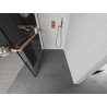 Mexen Kioto+ L paroi de douche avec étagère Walk-in 110 x 200 cm, cadre noir, cuivre brossé - 800-110-123-65-70