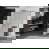 Mexen Kioto+ L paroi de douche Walk-in 120 x 200 cm, motif noir, laiton brossé - 800-120-123-65-70