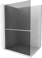 Mexen Kioto+ L paroi de douche avec étagère Walk-in 100 x 200 cm, graphite, nickel brossé - 800-100-123-97-40
