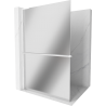 Mexen Kioto+ L paroi de douche avec étagère Walk-in 100 x 200 cm, miroir, blanc - 800-100-123-20-50