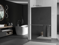 Mexen Kioto+ L paroi de douche avec étagère Walk-in 70 x 200 cm, miroir, chrome - 800-070-123-01-50