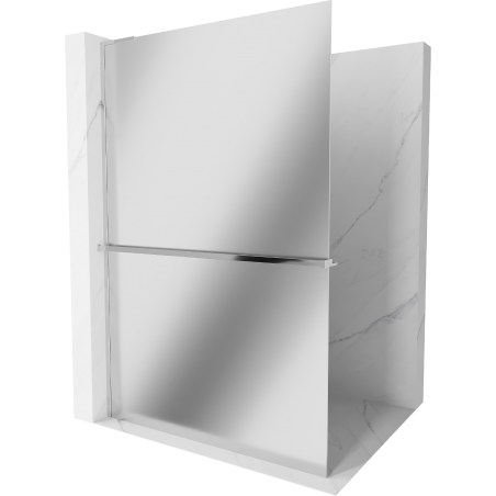 Mexen Kioto+ L paroi de douche avec étagère Walk-in 70 x 200 cm, miroir, chrome - 800-070-123-01-50