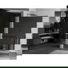 Mexen Kioto+ L paroi de douche avec étagère Walk-in 100 x 200 cm, miroir, noir - 800-100-123-70-50