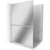 Mexen Kioto+ L paroi de douche avec étagère Walk-in 70 x 200 cm, miroir, nickel brossé - 800-070-123-97-50
