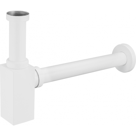 Mexen demi-siphon de lavabo carré, blanc - 79960-20