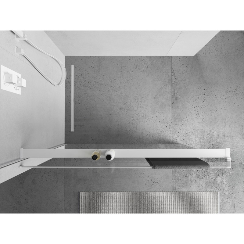 Mexen Kioto+ étagère pour paroi de douche avec porte-serviettes, blanche - 800-02-20
