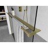 Mexen Kioto+ étagère pour paroi de douche avec barre porte-serviettes, or brossé - 800-02-55