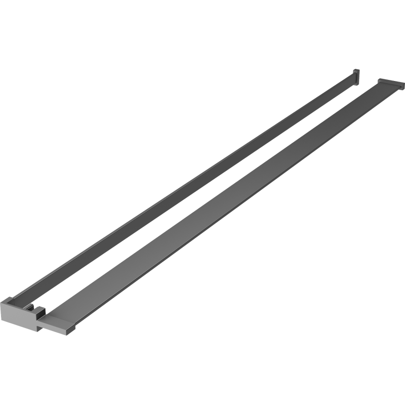 Mexen étagère pour paroi de douche avec barre pour serviette, métal noir - 800-02-95