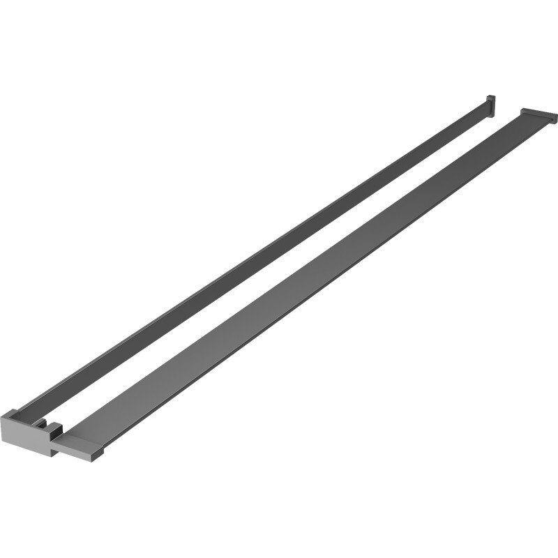 Mexen Kioto+ Étagère pour paroi de douche avec barre porte-serviettes, gun metal - 800-02-95